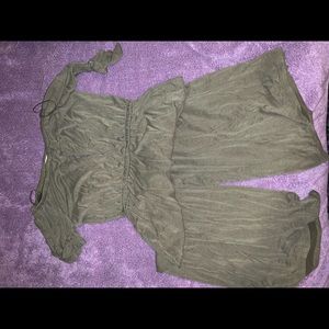 Dark Green Romper!!